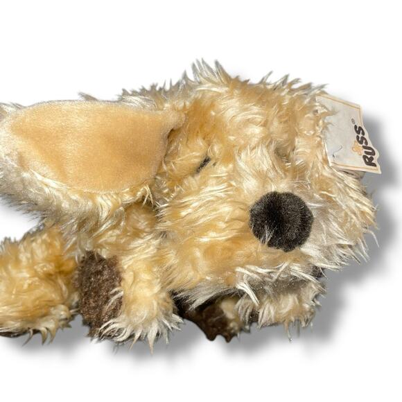 Russ Berrie Plush Dog Pup Gusto Stuffed Animal Baby Shower Nursery Gift Shag 12” - Picture 3 of 12